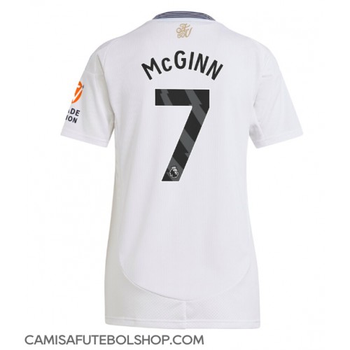 Camisa de time de futebol Aston Villa John McGinn #7 Replicas 2º Equipamento Feminina 2024-25 Manga Curta